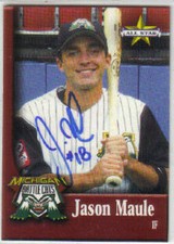 Jason Maule auto 2002 Perfect Game USA card bb #3033 michigan battle cats