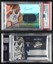 2013-14 Panini Spectra Jersey Orange /60 Rudy Gobert #115 PSA 8 Rookie Auto RC