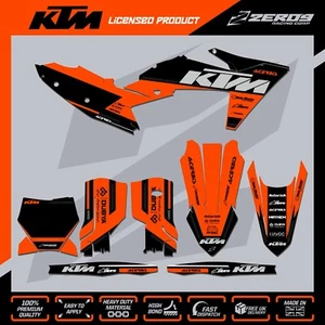 Kit de gráficos KTM MX gráficos de motocross SX SXF EXCF 125-500 ZOOM NEGRO/ORG - Imagen 1 de 3