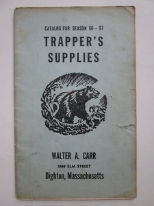 Trapper's Supplies Catalog for 1966-67 Season, Walter Carr Dighton Massachusetts - Picture 1 of 11