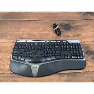Microsoft Natural Ergonomic Keyboard 4000 v1.0 Wired USB Computer - Picture 1 of 3