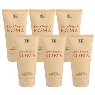 Laura Biagiotti Roma 6 x 150 ml Showergel Duschgel Shower Gel Set