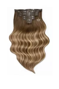 Foxy Locks Brondie - elegante 14" nahtlose Clip in Echthaarverlängerungen 120g - Bild 1 von 3