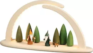 Leuchterbogen groß natur LED beleuchtet Motiv Waldszene BxHxT =42x21x13cm NEU - Bild 1 von 1