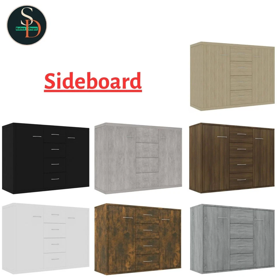 Sideboard Storage Cupboard Cabinet Buffet Highboard Engineered Wood vidaXL - Image 1 of 1