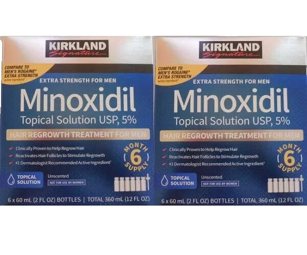 12 MONTHS KIRKLAND GENERIC MINOXIDIL 5% MENS HAIR LOSS REGROWTH TREATMENT 01/27 - Image 1 of 1