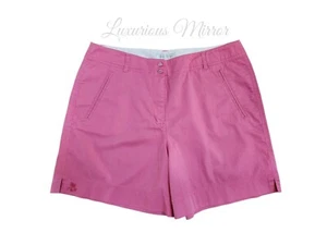 Tommy Bahama Mujer Elastizado Nuevo Oasis Rosalita Frente Plano Rosa Algodón Pantalones Cortos 12 - Imagen 1 de 4