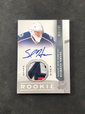 2012-13 UPPER DECK THE CUP SHAWN HUNWICK ROOKIE AUTO PATCH SILVER #ed 197/249