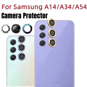 For Samsung Galaxy A54 A14 A34 5G A24 Metal Ring Glass Camera Lens Protector - Picture 1 of 18