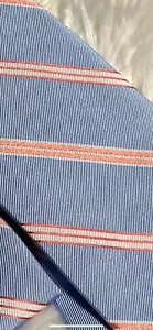 Tie Brooks Brothers Halo Stripe Silk Twill New With Tag Blue - Picture 1 of 13
