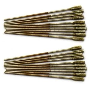 20Pcs 1-2.2mm Diamond Drill Bits Gemstone Carving Burrs Drilling Lapidary Tools - Picture 1 of 41