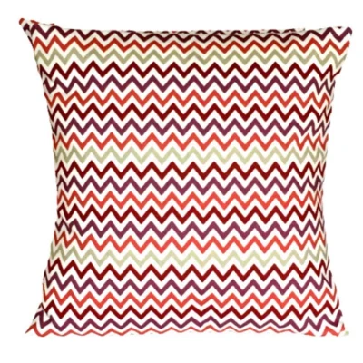 Cushion Cover Firefly Red Zig Zag Geometric Design 10" 12" 14" 16" 17" 18" 20" - Image 1 of 4