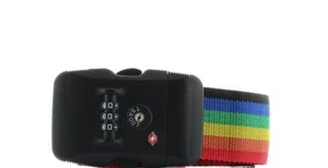 Leder Meid Koffergurt Zahlenschloss KG1+TSA Gepäckband Reisekoffer Koffergürtel - Bild 1 von 12
