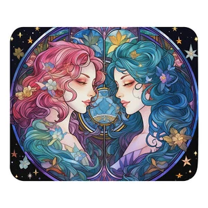 Tapis de souris en verre teinté Gemini Zodiaque - Photo 1/1