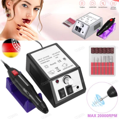 MARKENLOS Nagelfräser Profi Elektrisch Nagelfeile Set Pediküre Maniküre Nail Art 6 Bits