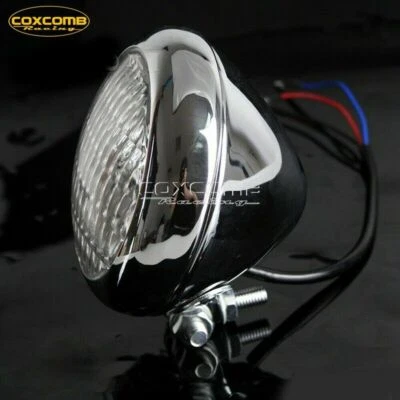 Faro de cabeza cromado para motocicleta BSA Café Racer Bobber Chopper vintage Foto 1 de 4