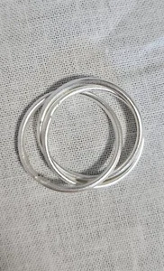Anillo triple combinado tono plata talla 5 J4-1586 - Imagen 1 de 5
