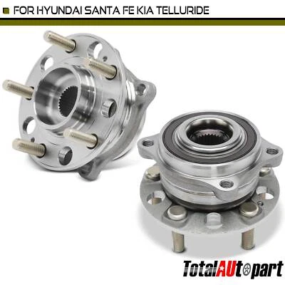 Conjunto de buje de cojinete de rueda de 2 piezas para Hyundai Santa Fe 19-23 Kia delantero o trasero Foto 1 de 4
