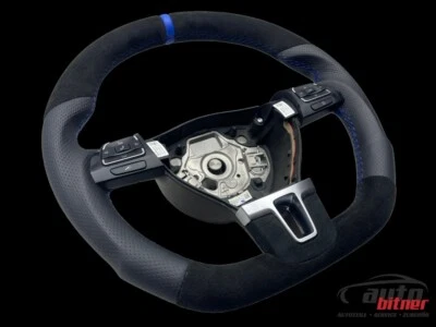 Vw Golf PLUS Sharan EOS Lenkrad Alcantara Lederlenkrad Multifunktion ABGEFLACHT - Bild 1 von 4