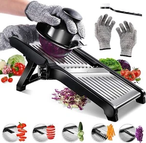 Professional Adjustable Mandolin Slicer Vegetable Cutter Food Fruit Chopper Tool - Picture 1 of 12