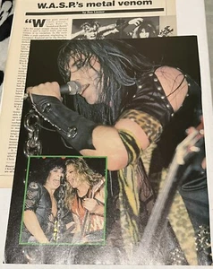 Vintage WASP Blackie Lawless Article & Pinup Magazine Clipping - Picture 1 of 1