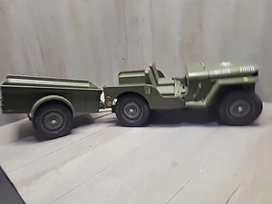 Vintage 70's GI Joe Jeep with trailer toy(broken) - Picture 1 of 23