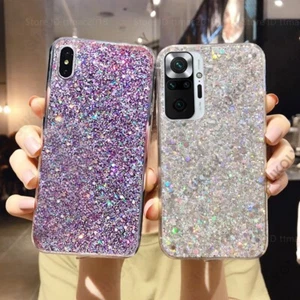 Glitzer Case Für Samsung S24 S23 Ultra S22 S21 A52 Soft Cover Handy Schutzhüllen - Picture 1 of 19