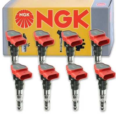 Bobina de encendido NGK de 8 piezas para Audi S4 2004-2009 4,2 L V8 - Bujía afinación cr Foto 1 de 4