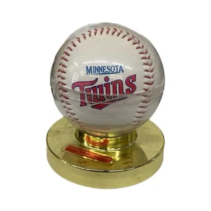 Minnesota Twins White Logo Ball In Ball Display Holder Vintage 1988 - Picture 1 of 9