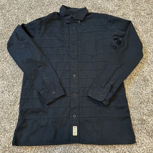 Camisa Kith NYC Classics Negra Rayas Abotonada Para Hombre Talla Mediana Suavemente Usada - Imagen 1 de 10