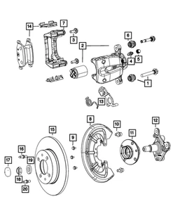 Genuine Mopar Disc Brake Caliper Assembly Right 68088930AA - Picture 1 of 3