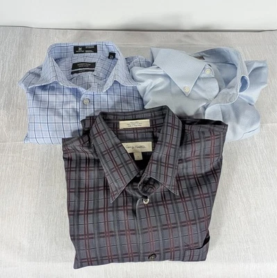 Nordstrom Dress Shirts Mens Size Large 16.5 32-33  Shirt Bundle/Lot of 3 - Imagem 1 de 4