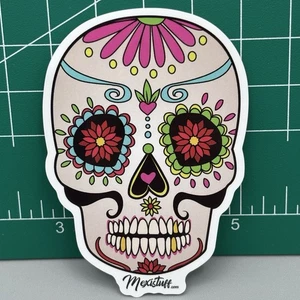 DIA DE LOS MUERTOS Sticker Latino Decal Mexican Waterbottle Flask SKULL CANDY - Picture 1 of 9