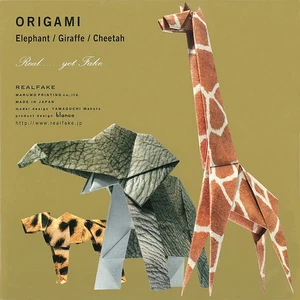 Marumo Origami Kit - Elephant, Giraffe, Cheetah (Made in Japan) - Picture 1 of 7