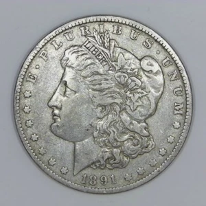 ~PLATA AMERICANA DE COLECCIÓN~ 1891-O Dólar Morgan 90% Moneda de Estados Unidos en estado bastante bueno+ e240 - Imagen 1 de 2