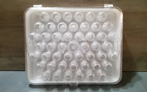 Wilton 48 piece Cake Decorating Piping Tip Holder 1970 Hinged Lid - Picture 1 of 3