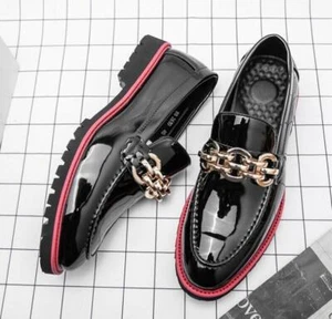 Zapatos de vestir de charol para hombre Mocasines Zapatos sin cordones Zapatos bajos Zapatos para hombre - Imagen 1 de 25