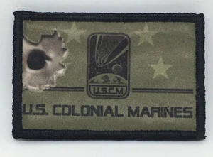 Aliens movie Colonial Marines Morale Patch Tactical Military USA Hook Flag - Picture 1 of 12