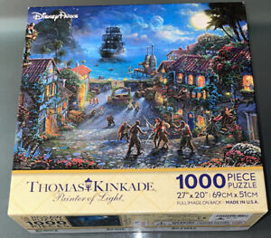 DISNEY THOMAS KINKADE PUZZLE THE CURSE OF THE BLACK PEARL 1000 Pc Jigsaw Pirates