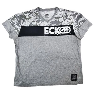 Ecko Unlimited Mens V-Neck XXL T-Shirt Y2K Style Graphic Print Short Sleeve 2XL - Picture 1 of 12