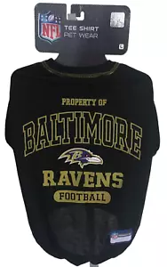 Camiseta para perro mascota Baltimore Ravens fútbol americano fan camiseta ropa negra grande L - Imagen 1 de 8