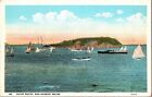 Yacht Races in Bar Harbor Maine Vintage Postcard T33