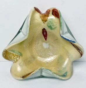 Murano Glas Schale JiCo Jordan Imports Konsolenschale Rot Silber End of Day Vintage - Bild 1 von 21