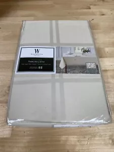 NEW Wamsutta Spill Proof 60 In X 120 In Microfiber Tablecloth - Oyster - Picture 1 of 3