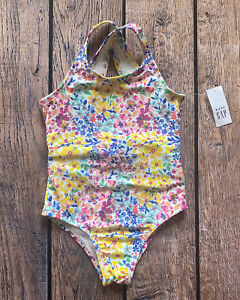 Toddler Girl Size 2T Baby Gap Multicolor Floral Print One Piece Swimsuit