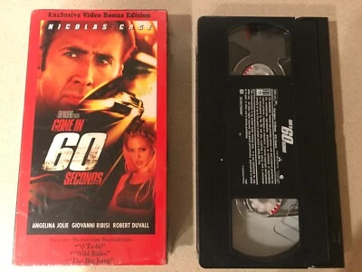 Gone in 60 Seconds (VHS, 2002) Nicholas Cage, Angelina Jolie - Image 1 of 3