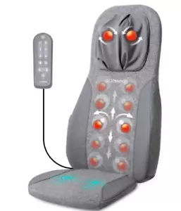 Back Neck Massage Seat Chair Cushion with Heat 3D Finger Pressure & Vibration - Picture 1 of 6