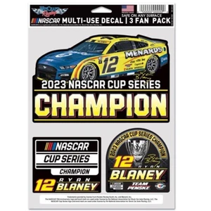 RYAN BLANEY#12 2023 NASCAR CUP SERIES CHAMPION 3-Fan Pack 5.5" x 7.75" Multi - Picture 1 of 1