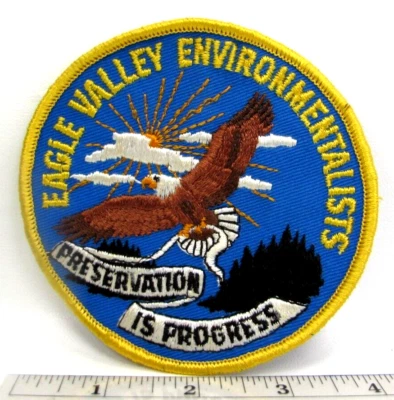 Vintage Eagle Valley Environmentalists WI Jacket Patch Preservation is Progress - Image 1 of 3