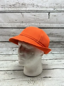 VTG Duck Bay Orange Blaze Fluorescent McGregor Earflap Fedora Hunting Hat Cap - Picture 1 of 8